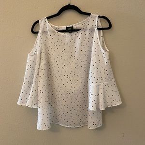 Mossimo Polka dot white top